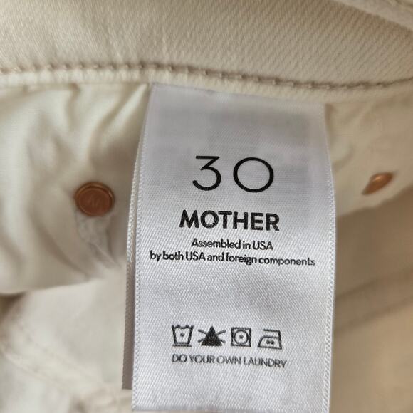 Mother The Tomcat Ankle Jeans Cream 30 - Picture 12 of 13